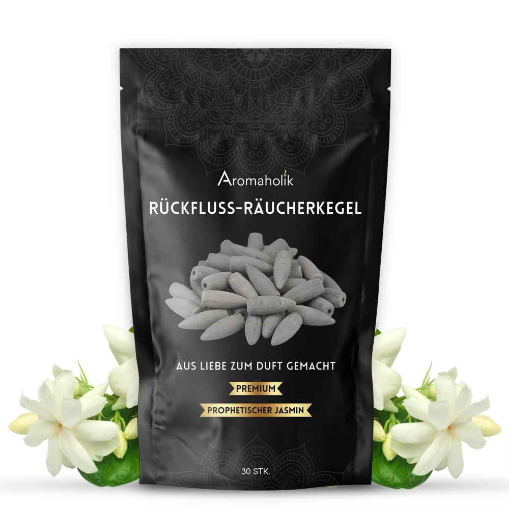 Rückfluss Räucherkegel Prophetischer Jasmin 30 Stück.