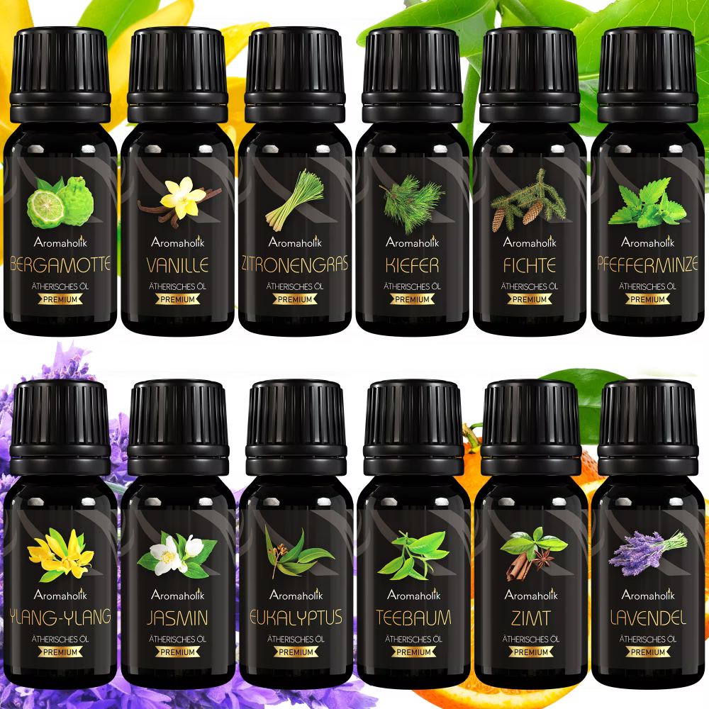 Aromaholika Set – 12 ätherische Öle