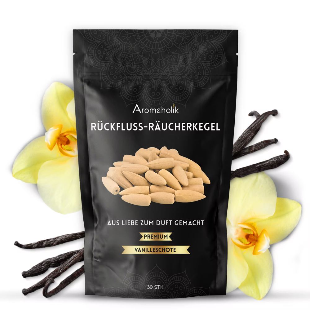 Rückfluss Räucherkegel Vanilleschote 30 Stück.