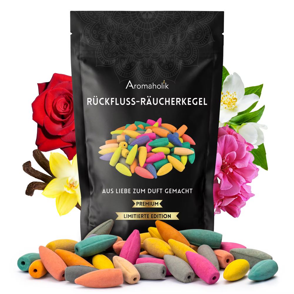 Rückfluss Räucherkegel Mix Duft 60Stk.
