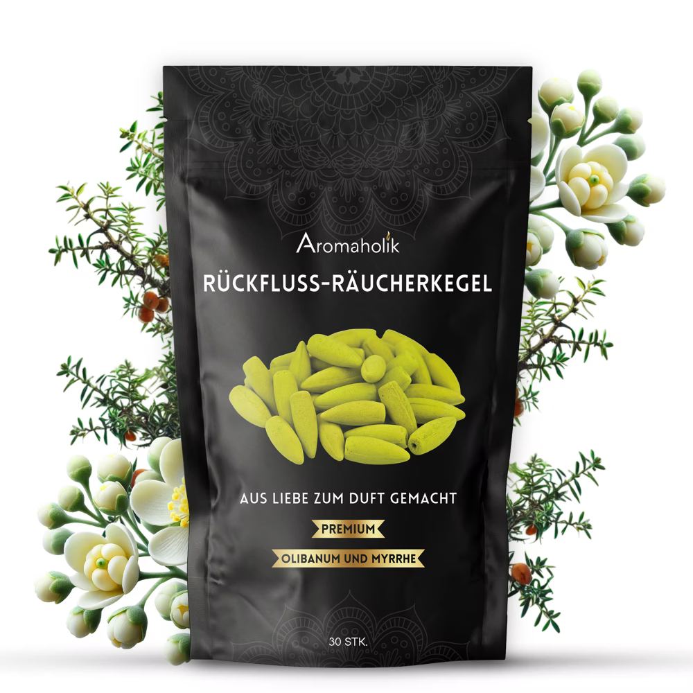 Rückfluss Räucherkegel Olibanum und Myrrhe 30 Stk.