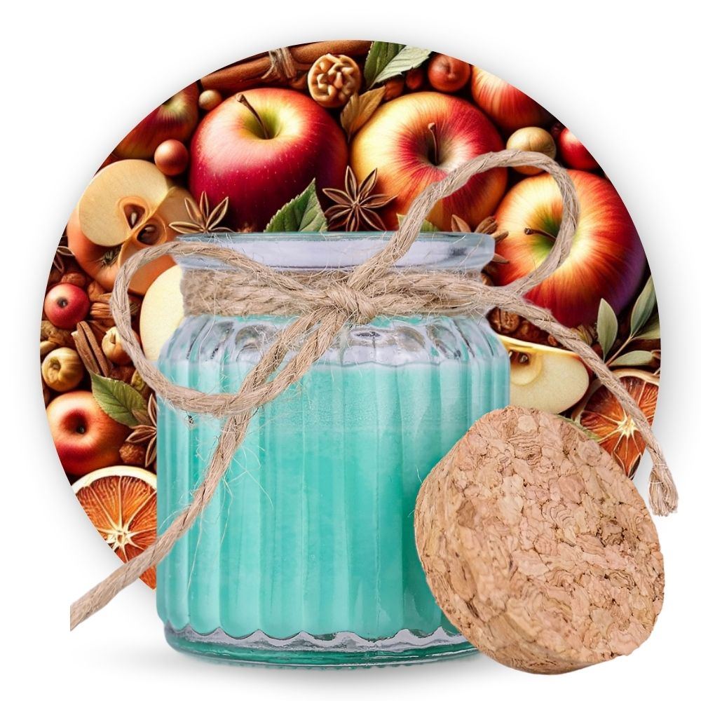 Duftende Sojawachskerze – Apfel und Zimt