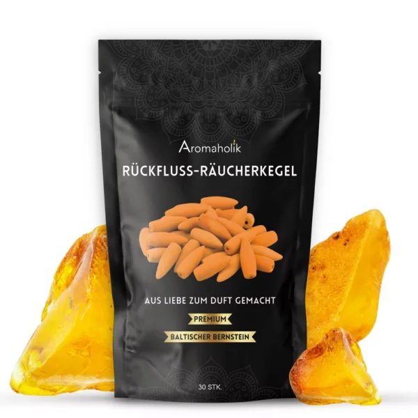 Rückfluss Räucherkegel Bernstein