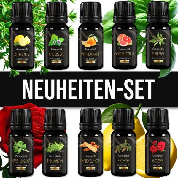 Neuheiten-Set - 10 ätherische Öle