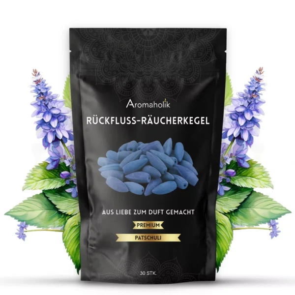 Rückfluss Räucherkegel Geheimnis der Patchouli