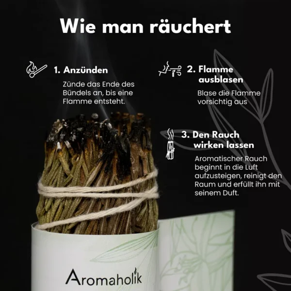 Rosmarin Räucherstäbchen (10 cm Bündel)