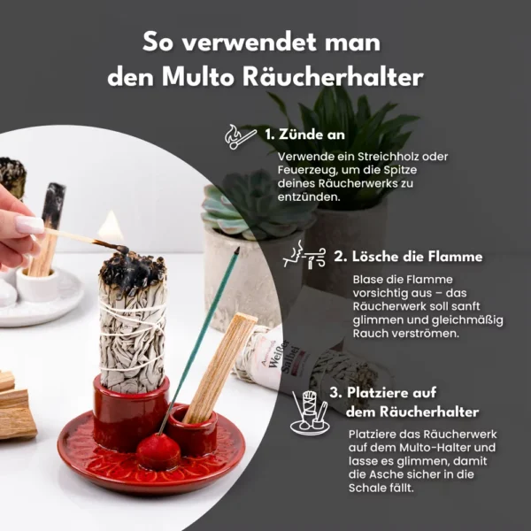 Multo™ Untersetzer - Für Räucherstäbchen 3 in 1